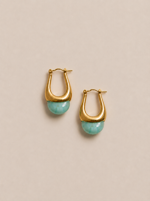 Aqua Orb Earrings