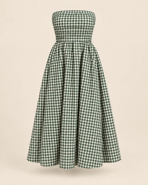 Arden Gingham Midi Dress