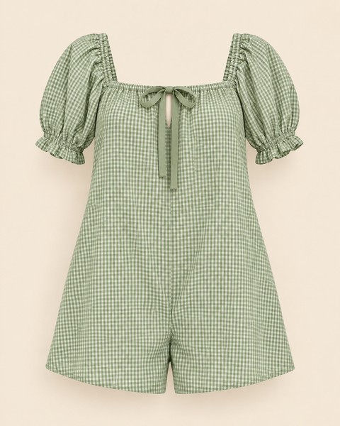 Arden Gingham Romper