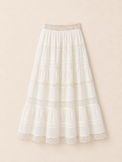 Arden Lace Tiered Skirt