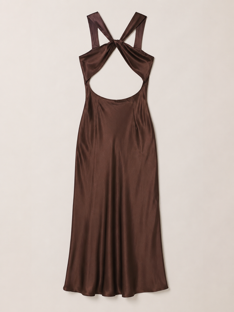 Camille Satin Maxi Dress