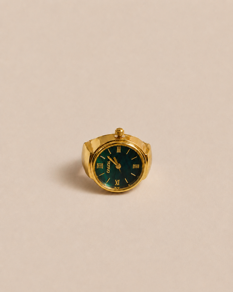 Emerald Timepiece Ring