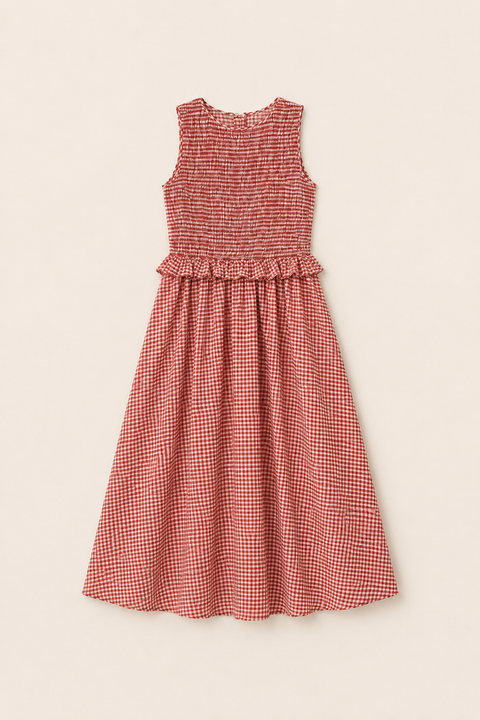 Arden Gingham Midi Dress