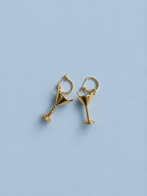 Gold Martini Earrings