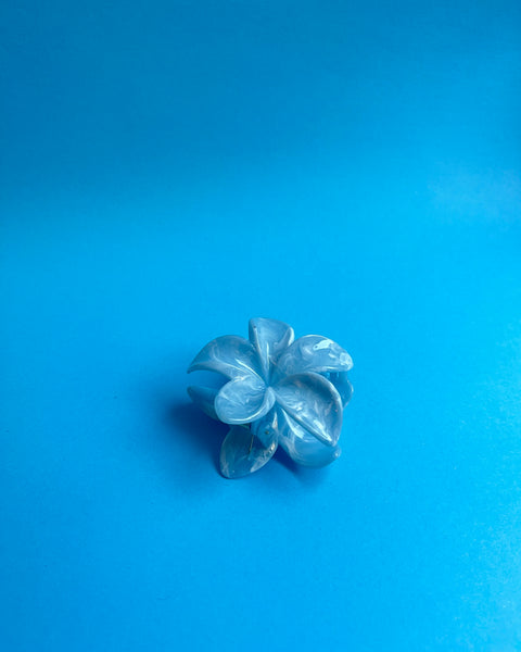 Blue Flower Claw Hair Clip