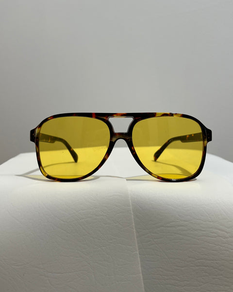 Aviator Tortoiseshell-Yellow lenses Sunglasses