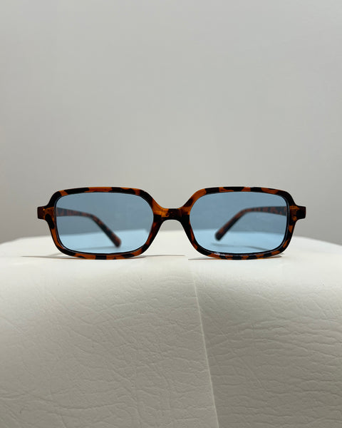 Rectangular Blue Tortoiseshell Sunglasses