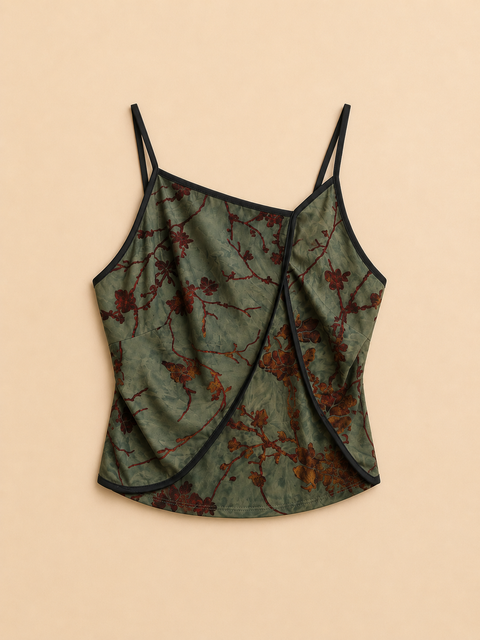 Littered Green Top