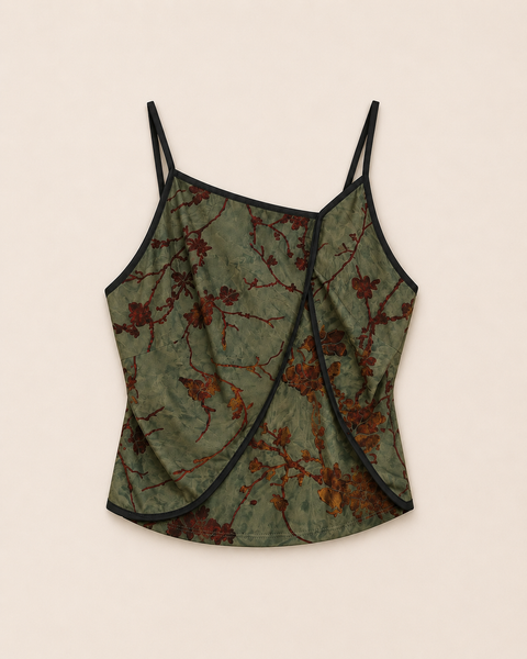 Littered Green Top