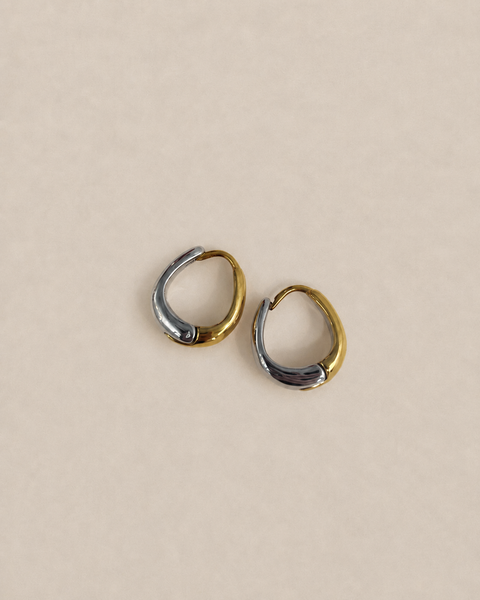 Mixed Metal Raindrop Earrings