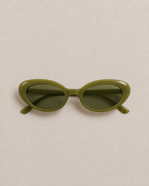 Olive Oval Sunglasses