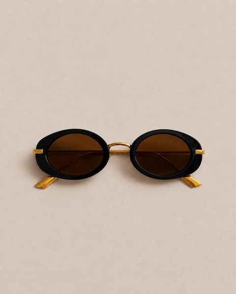 Retro Gold Accent Sunglasses