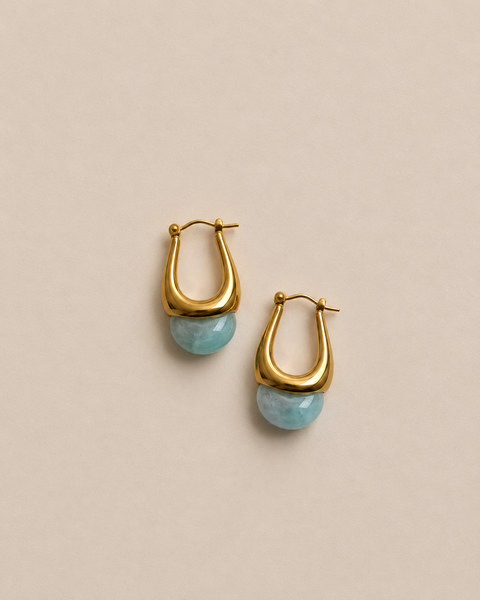 Sky Blue Orb Earrings