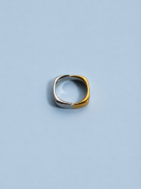 Two Tone Square Ring