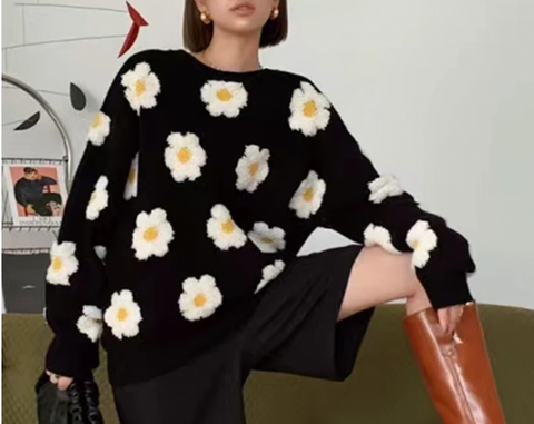 Daisy Flower Sweater RO