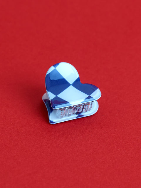 Checkered Heart Mini Clip!