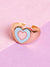 Pastel Double Heart Open Ring