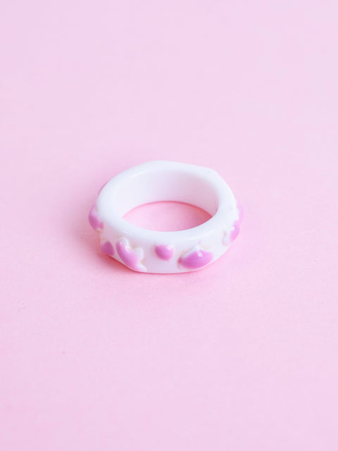 Cow-Print Acrylic Ring