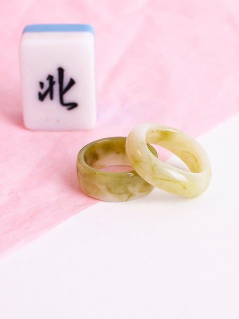 Marbled Flat Brand Acrylic Ring #2