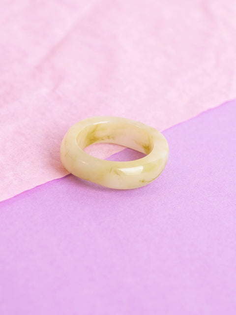 Marbled Flat Brand Acrylic Ring #2