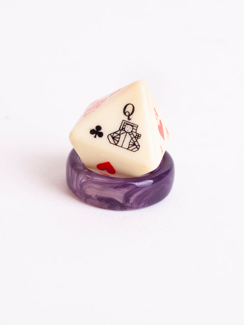 Marbled Flat Band Acrylic Ring