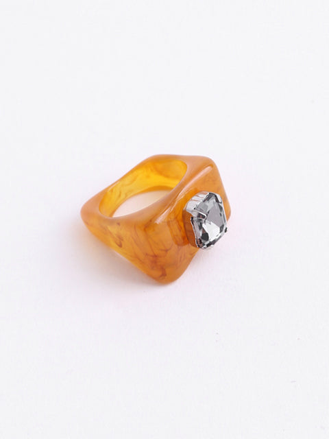 Gem Asymmetrical Acrylic Ring
