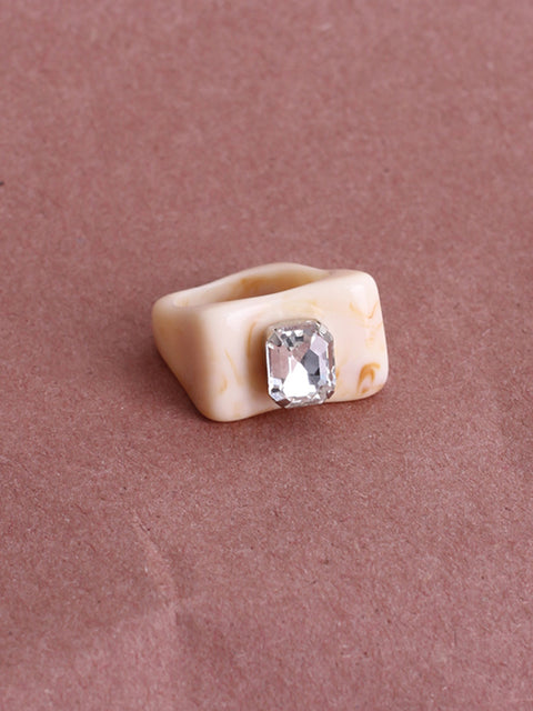 Gem Asymmetrical Acrylic Ring