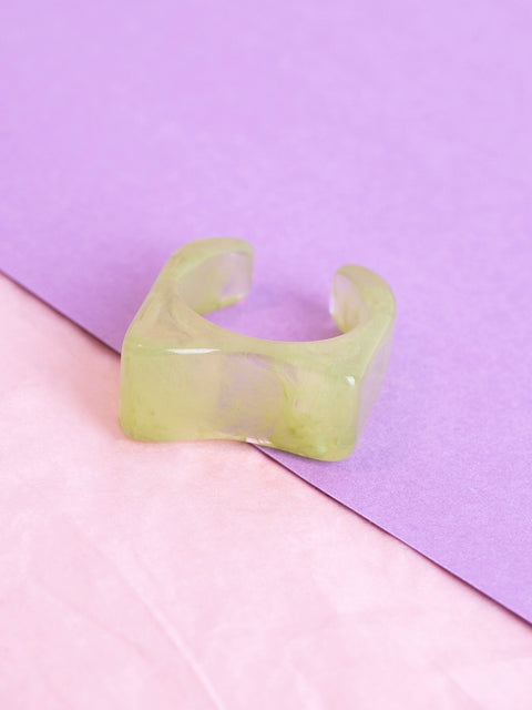 Marbled Asymmetrical Chunky Ring