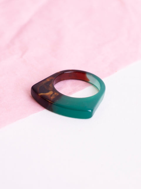 Split Color Acrylic Ring