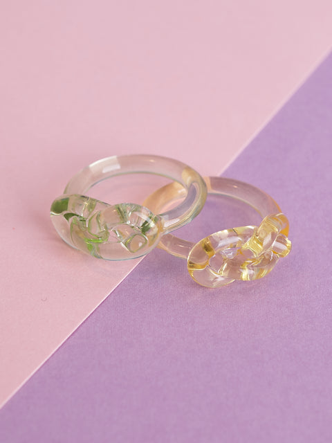 Transparent Knot Ring