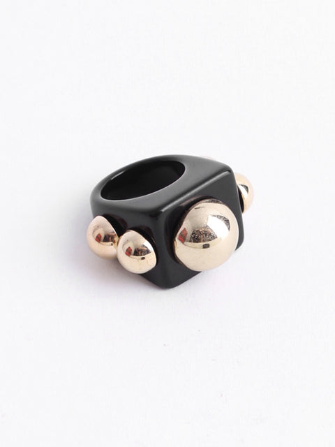 Chunky Square Bulb Ring