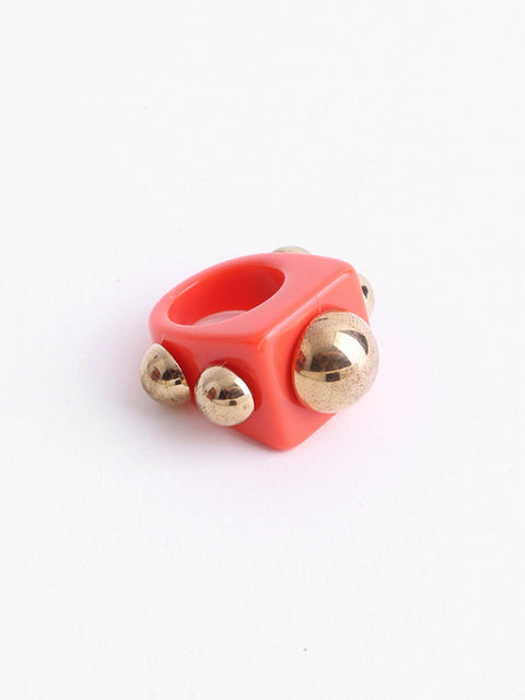 Chunky Square Bulb Ring