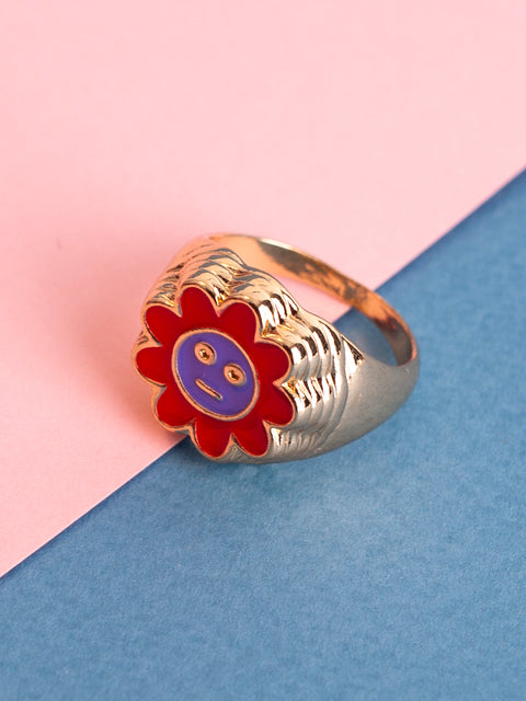 Flower Chunky Ring