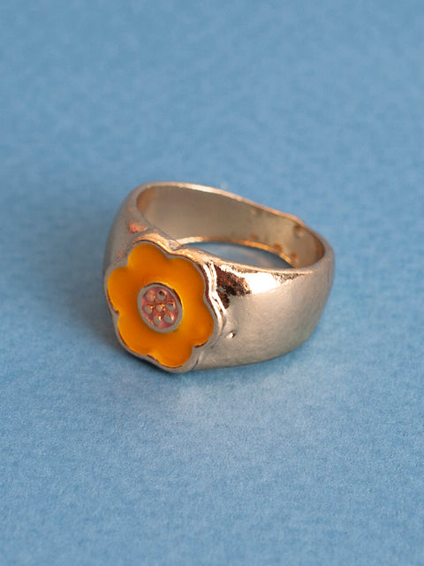 Orange Flower Ring