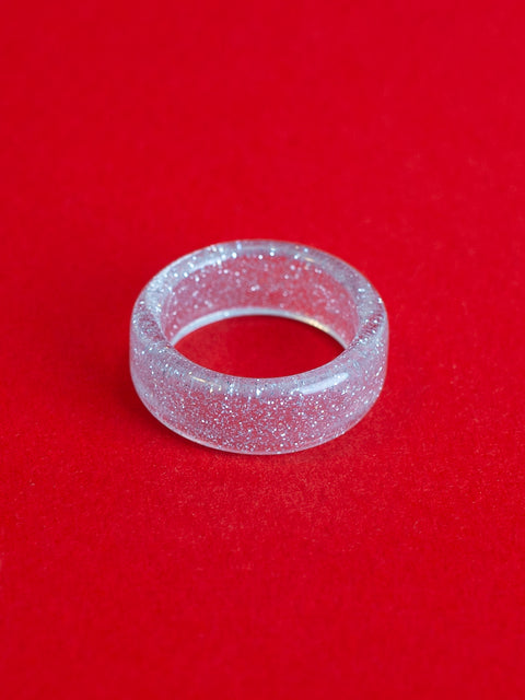 Glittery Flat Band Ring