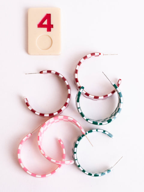 Harlequin Chunky Hoop Earring!