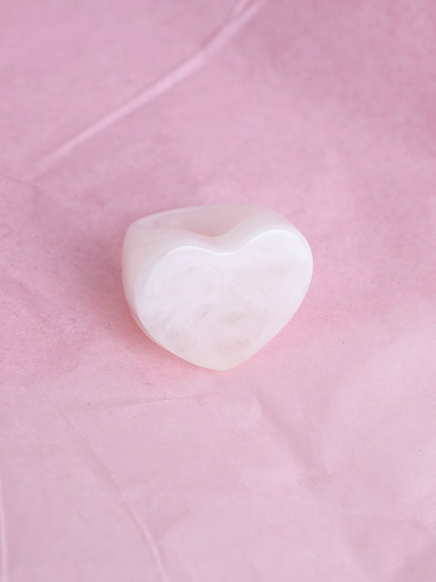 Chunky Heart Marbled Ring