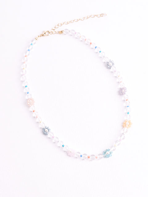 #transparent daisies necklace