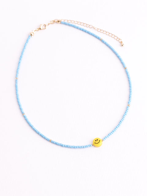 #just smile blue necklace