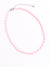 #pink happy face necklace