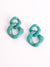 Acrylic Turquoise Link Earring!