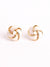 White & Gold Knot Large Stud Earring!