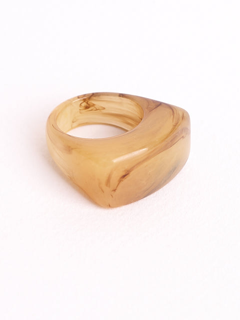 Marbled Rectangle Acrylic Ring
