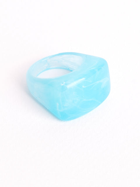 Marbled Rectangle Acrylic Ring