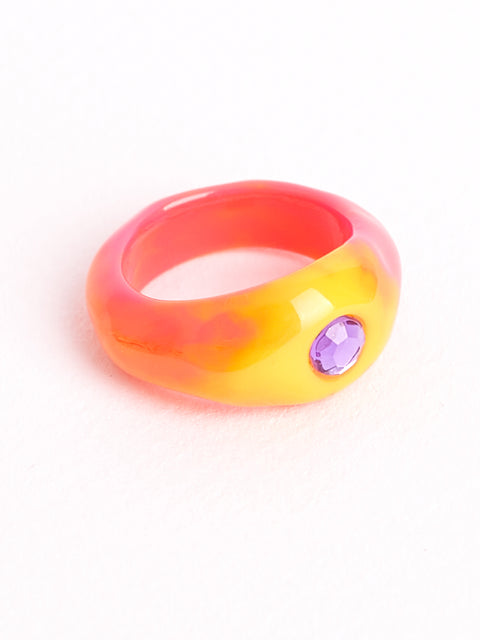 Gem Misshapen Acrylic Ring