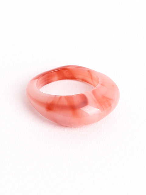 Marble Misshapen Acrylic Ring