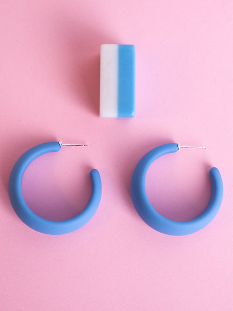 Matte Chunky Hoop Earring