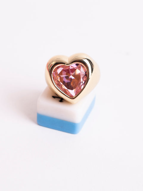 Oversized Gem Heart Ring