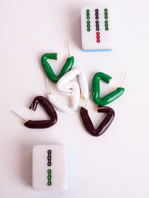 Triangle hoop earrings!