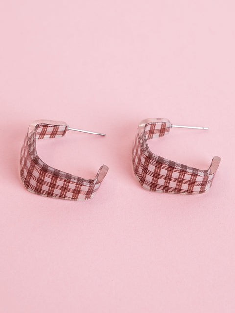 Picnic Squared Hoop Earring